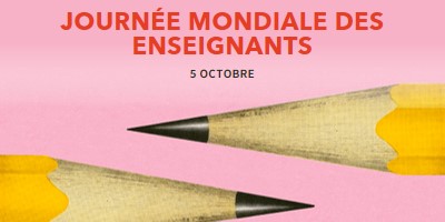 Enseignants de fonctionnalités pink modern-bold