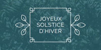 Solstice d’hiver green modern-simple