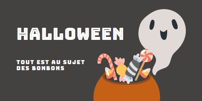 Halloween est au sujet des bonbons gray whimsical-color-block