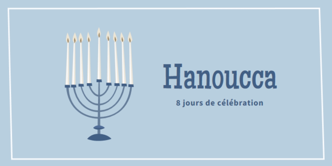 8 jours de Hanoukka blue organic-simple