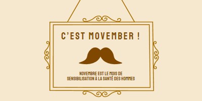 Moustaches pour novembre brown vintage-retro