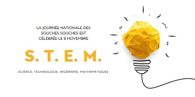 Science, technologie, ingénierie, mathématiques yellow modern-simple