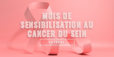 Sensibilisation au cancer du sein pink modern-bold