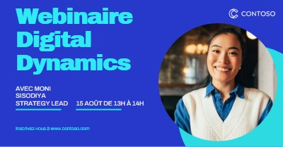 Webinaire sur la dynamique numérique blue modern-simple