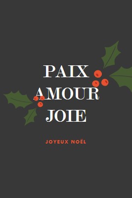 Paix, amour, joie gray modern-simple