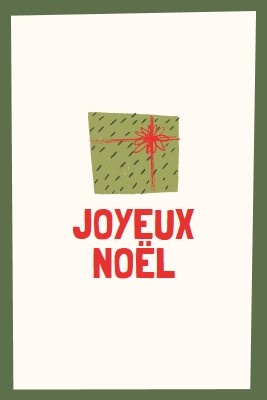 Joyeux cadeau de Noël white whimsical-color-block