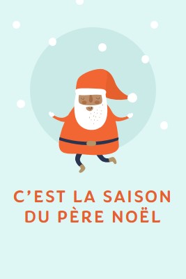 C’est la saison du Père Noël blue whimsical-color-block