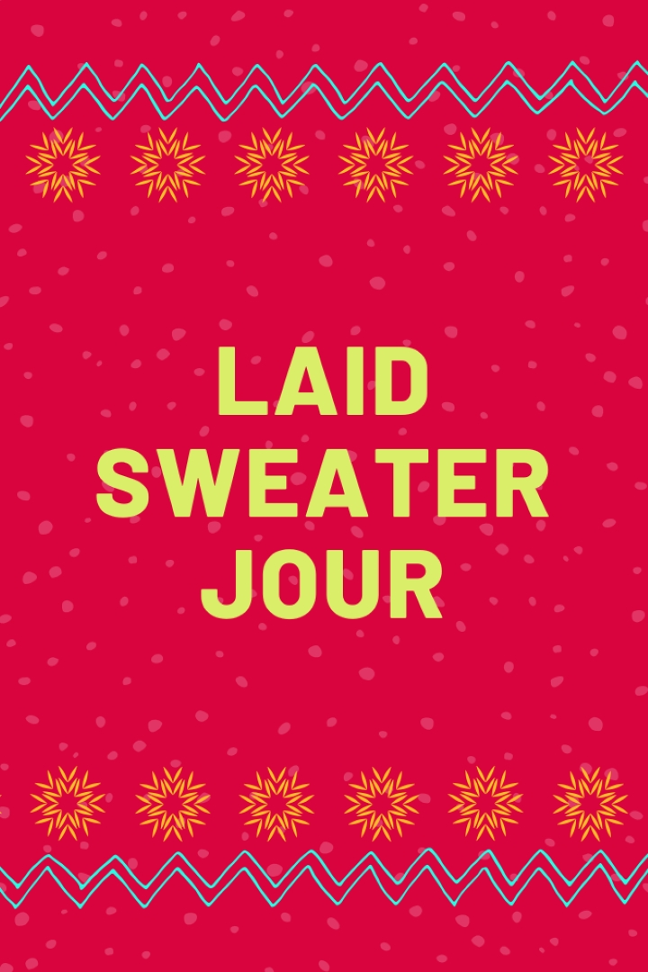 Ugly Sweater Day red modern-bold