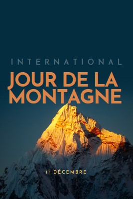 Bonne journée internationale de la montagne blue modern-bold