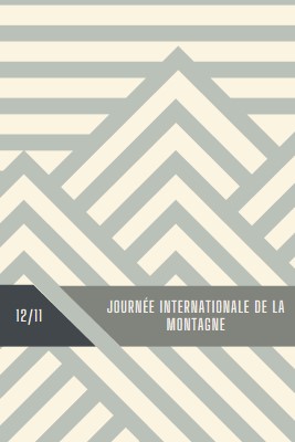 Journée internationale de la montagne gray modern-geometric-&-linear