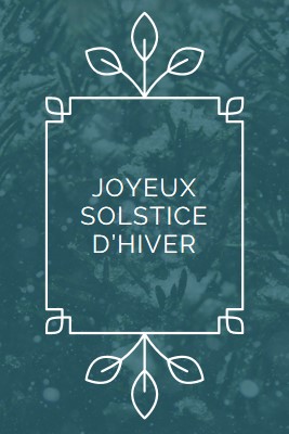 Solstice d’hiver green modern-simple