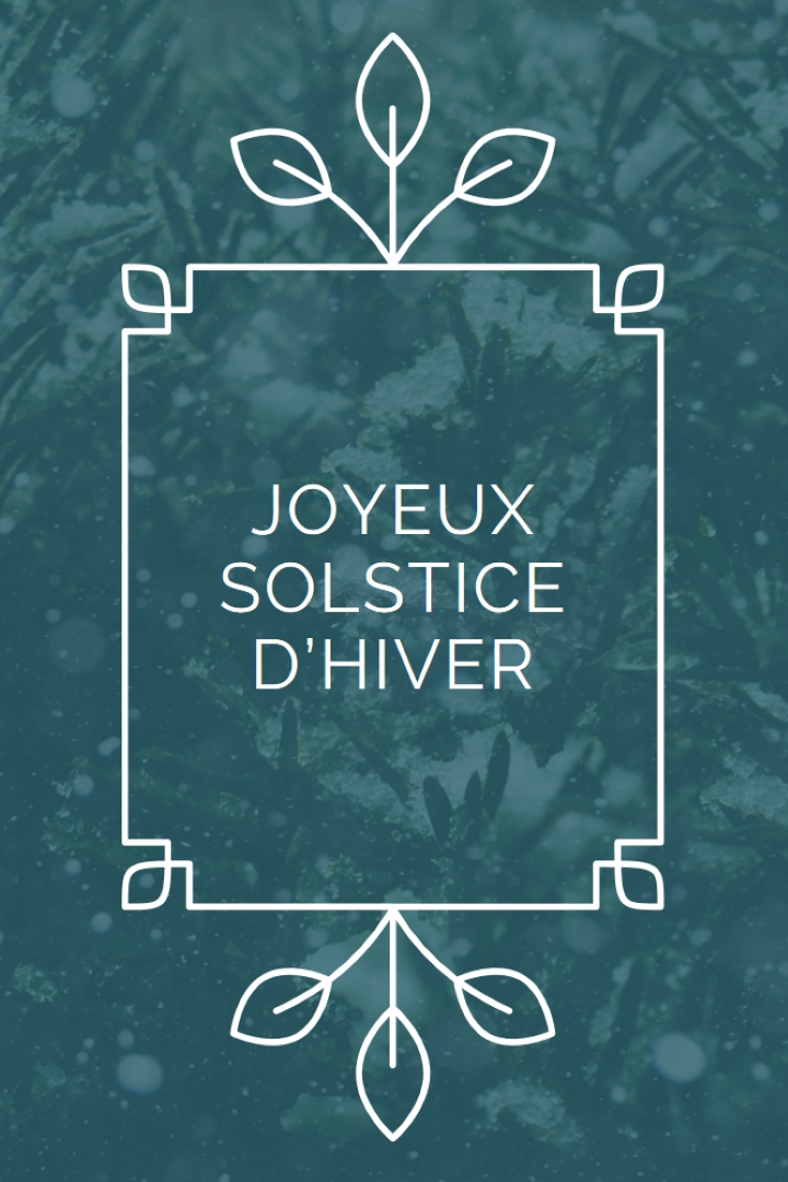Solstice d’hiver green modern-simple