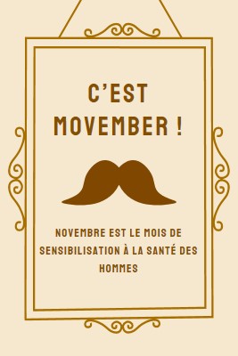 Moustaches pour novembre brown vintage-retro