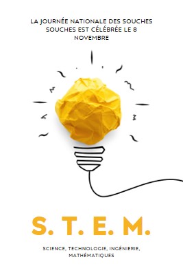 Science, technologie, ingénierie, mathématiques yellow modern-simple