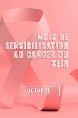 Sensibilisation au cancer du sein pink modern-bold