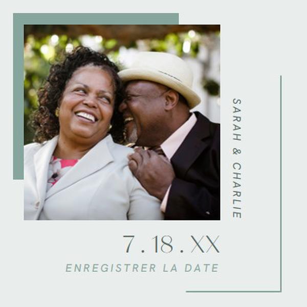 Enregistrer la date green minimal,clean,modern