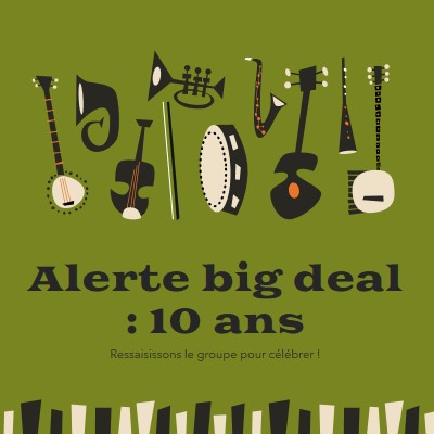 Alerte big deal green retro,graphic,music