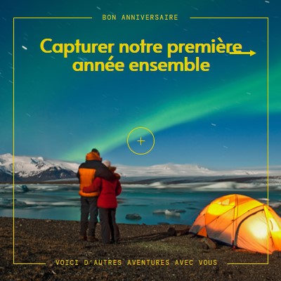 Capturer notre première année ensemble blue bold,graphic,camera