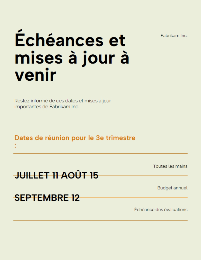 Flyer de mise à jour d’entreprise simple green simple,modern,lines,typographic