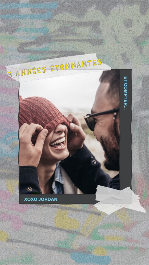 Trois années étonnantes gray collage,graffiti,punk