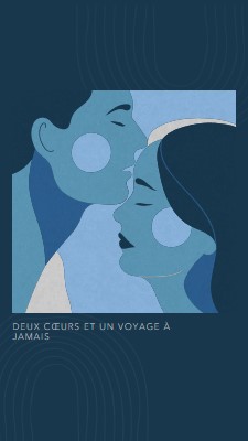 Voyage à jamais blue illustration,simple,clean