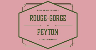 Joyeux anniversaire à vous pink vintage,art-deco,lines,classic,elegant