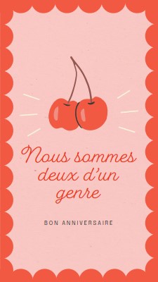 Nous sommes deux d’un genre red illustration,retro,playful