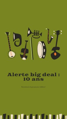 Alerte big deal green retro,graphic,music