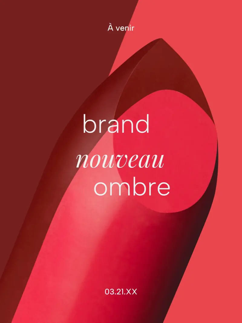 Affiche du produit de beauté audacieux red modern,bold,elegant,photographic