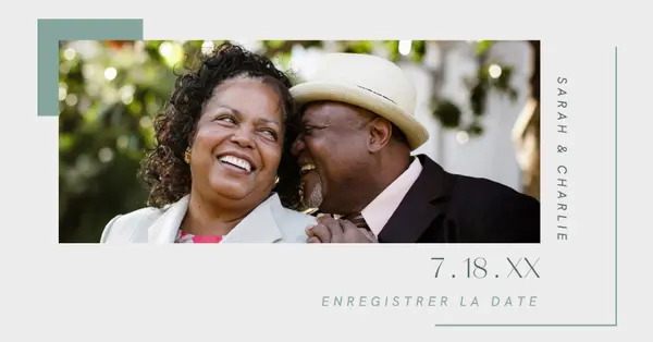 Enregistrer la date green minimal,clean,modern