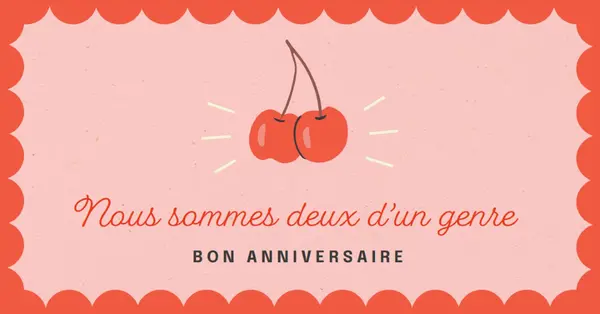 Nous sommes deux d’un genre red illustration,retro,playful