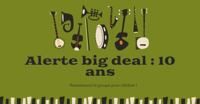 Alerte big deal green retro,graphic,music