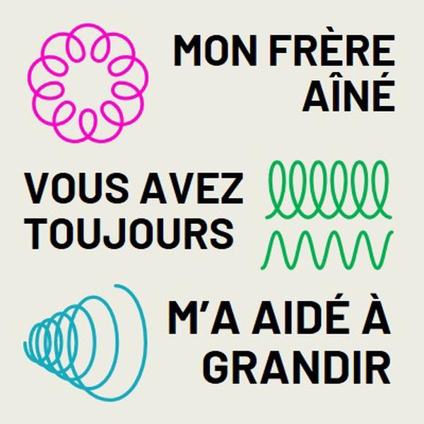 Merci, grand frère gray modern,bold,typographic