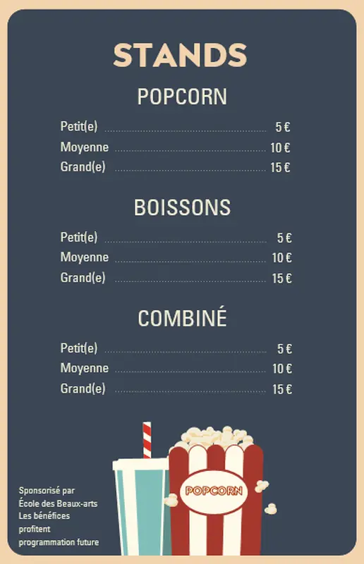 Affiches de la nuit pour la vidéo modern-simple