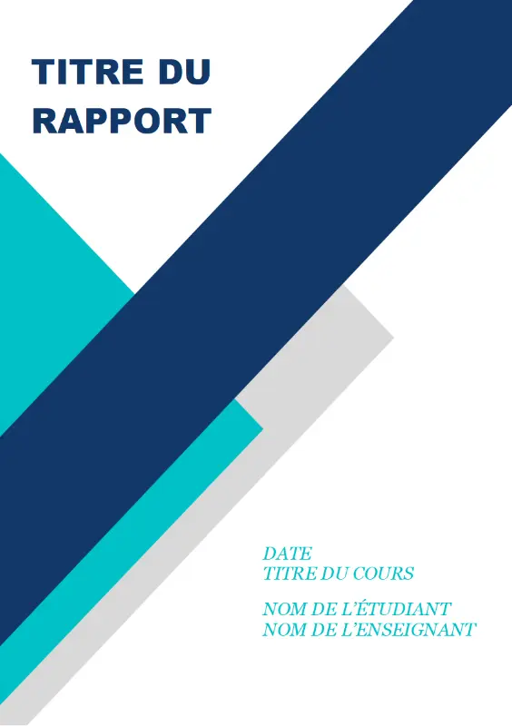 Rapport d’étudiant stylisé blue modern simple