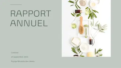 Présentation couleur minimaliste organic-simple