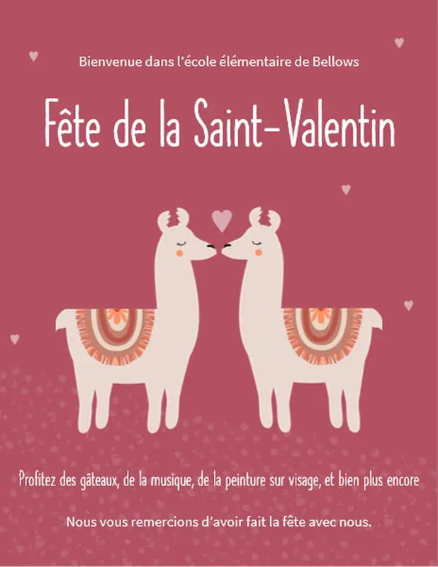 Modèles imprimables pour la Saint-Valentin whimsical color block