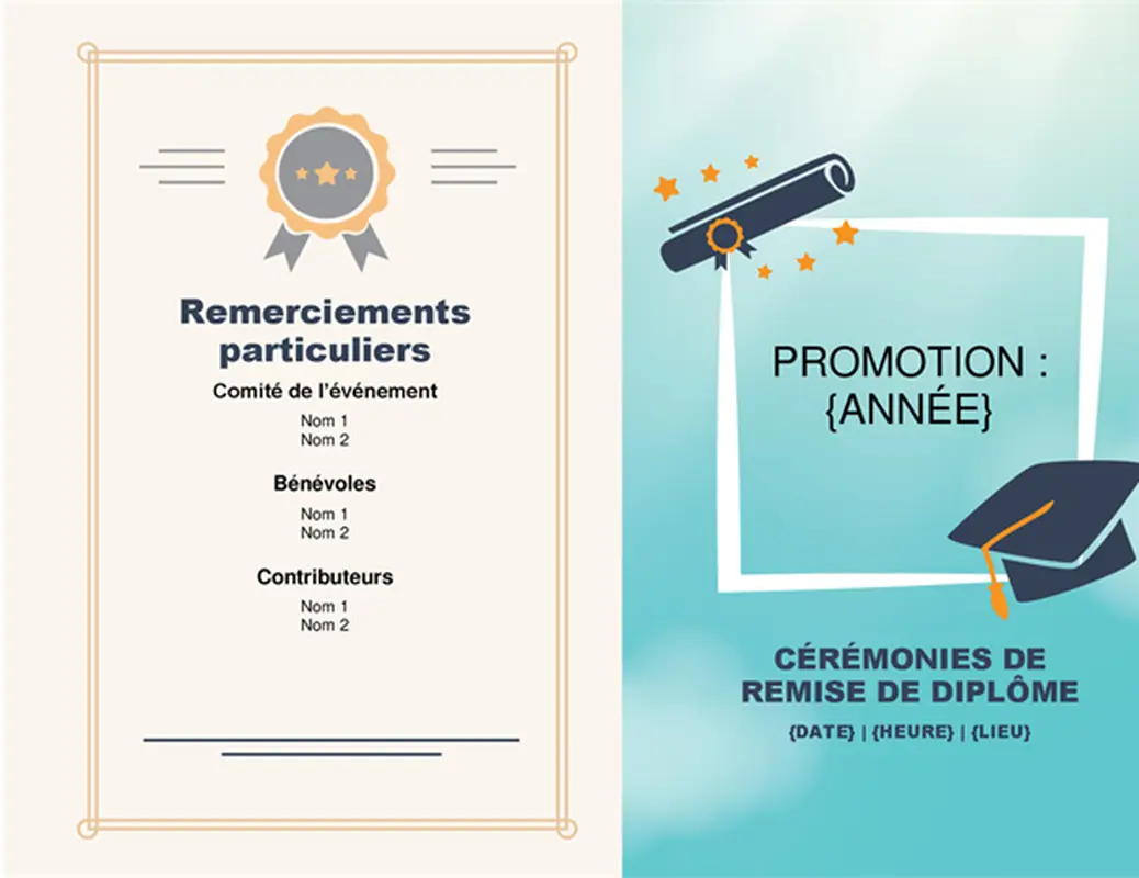 Programme de remise des diplômes