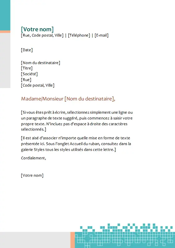 Papier à en-tête technique minimaliste modern-simple