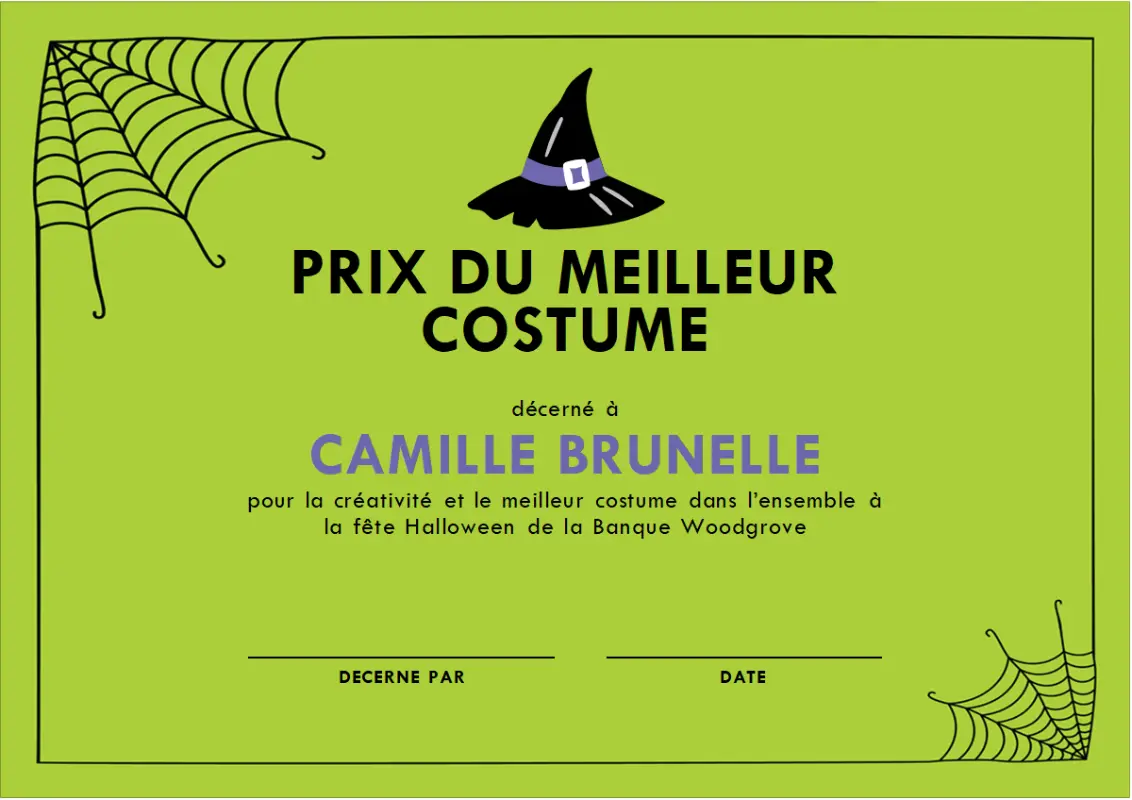 Prix du meilleur costume d’Halloween green whimsical-color-block