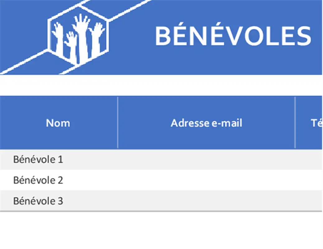 Tâches des bénévoles modern-simple