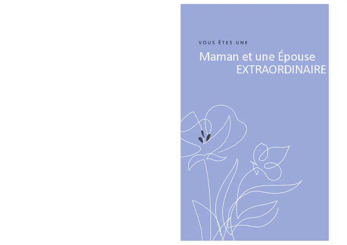 Carte élégante de fête des mères organic-simple