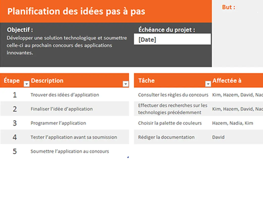 Planificateur d’idées modern simple