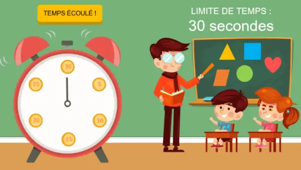 Minuteurs de classe (horloge) whimsical color block