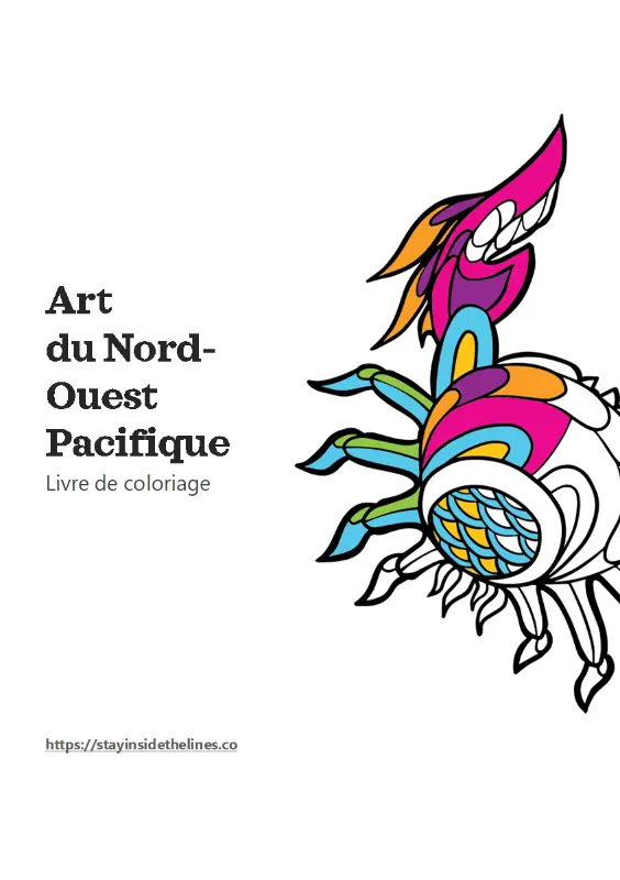 Livre de coloriage Art du Nord-Ouest Pacifique whimsical line