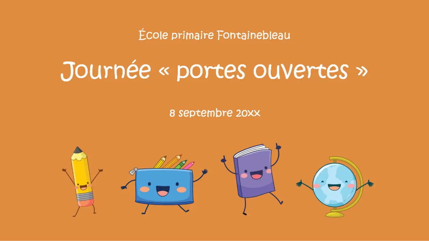 Présentation de portes ouvertes whimsical-color-block