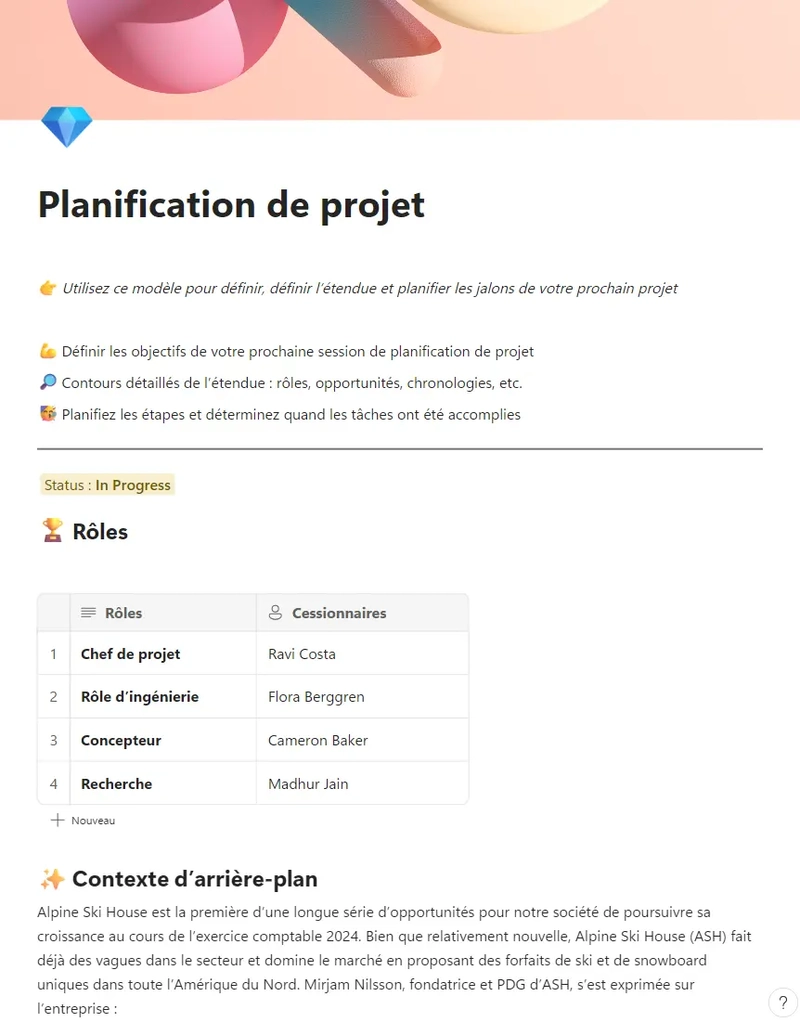 Planification de projet