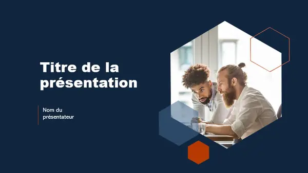 Présentation hexagonale foncée modern simple