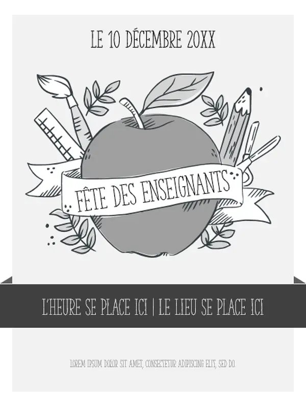 Affiches événementielles N&B modern-simple