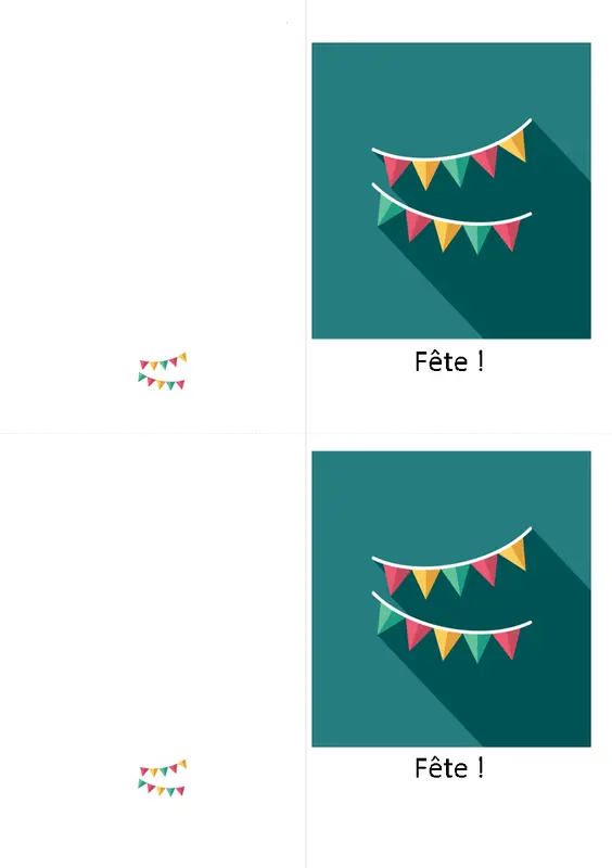 Carte de vœux Fanions modern-simple